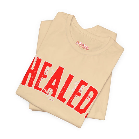 Healed - Signature Tee - Beige/Red