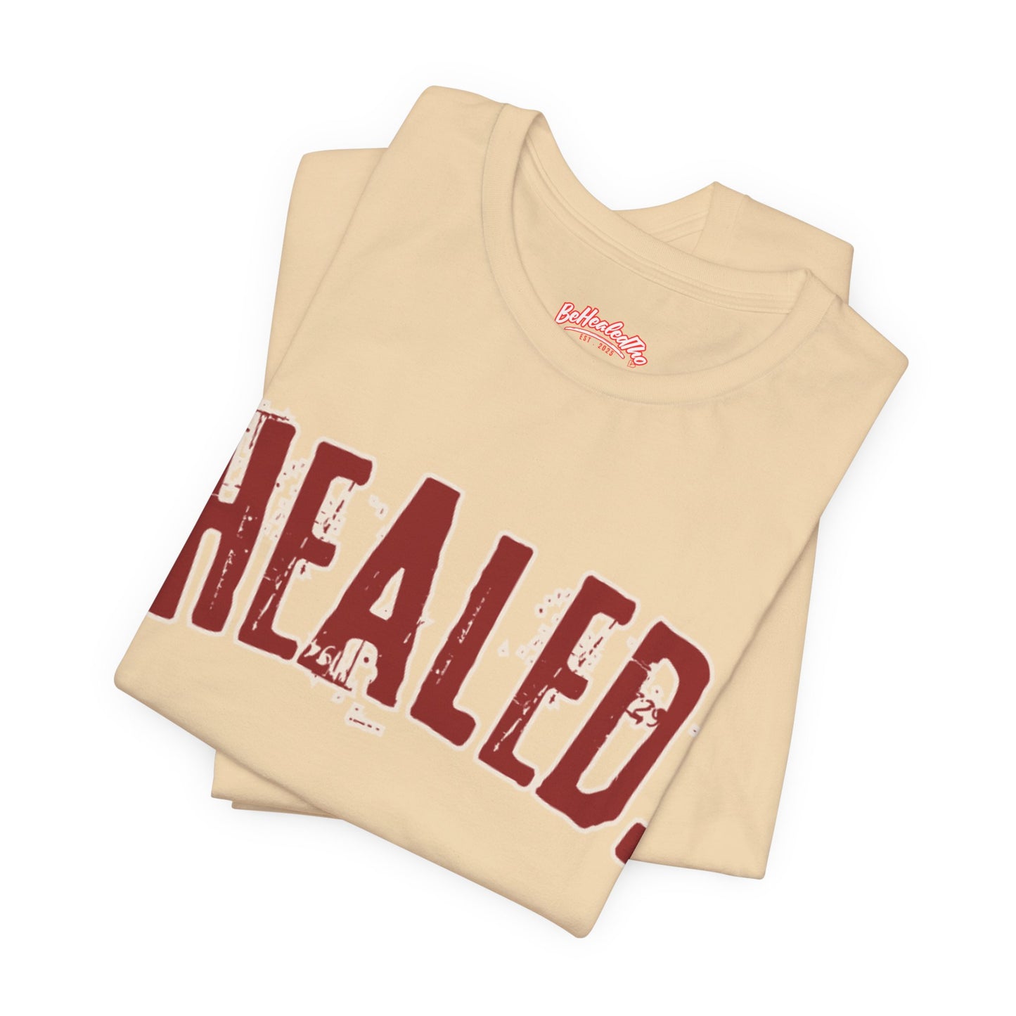 Healed - Signature Tee - Soft Cream/Burgundy