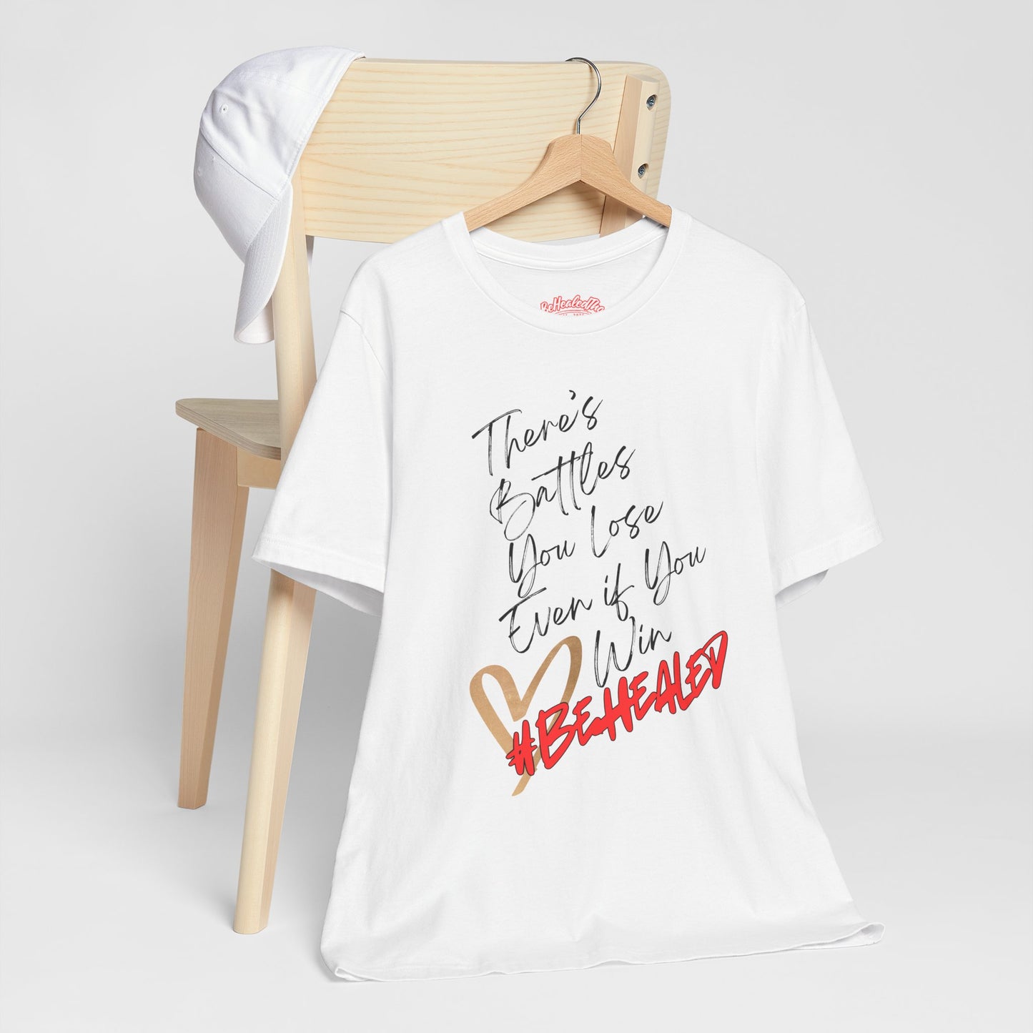 There's Battles You Lose Even If You Win Tee - White/Red