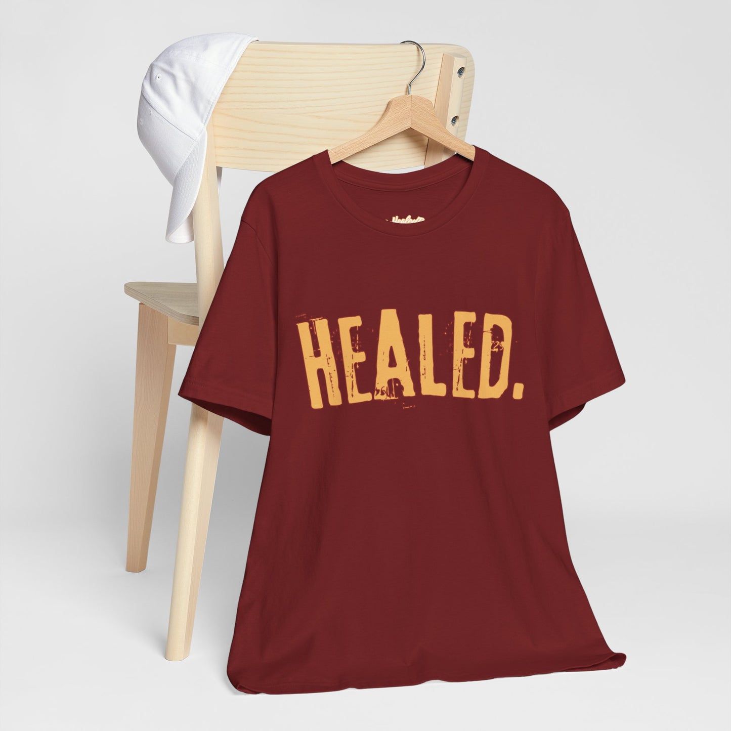 Healed - Signature Tee - Burgundy/Yellow