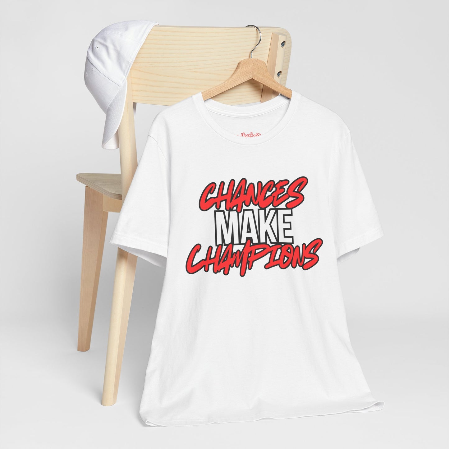 Chances Make Champions Tee - White/Red