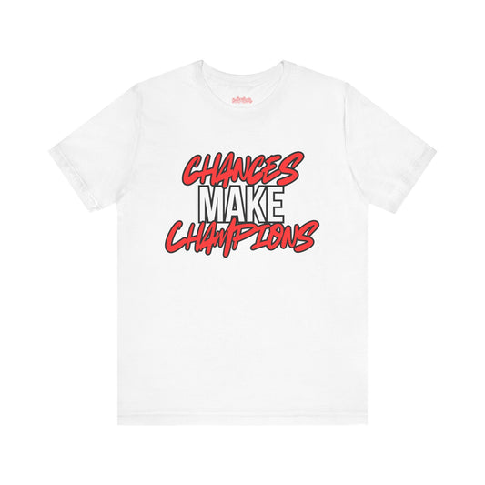 Chances Make Champions Tee - White/Red