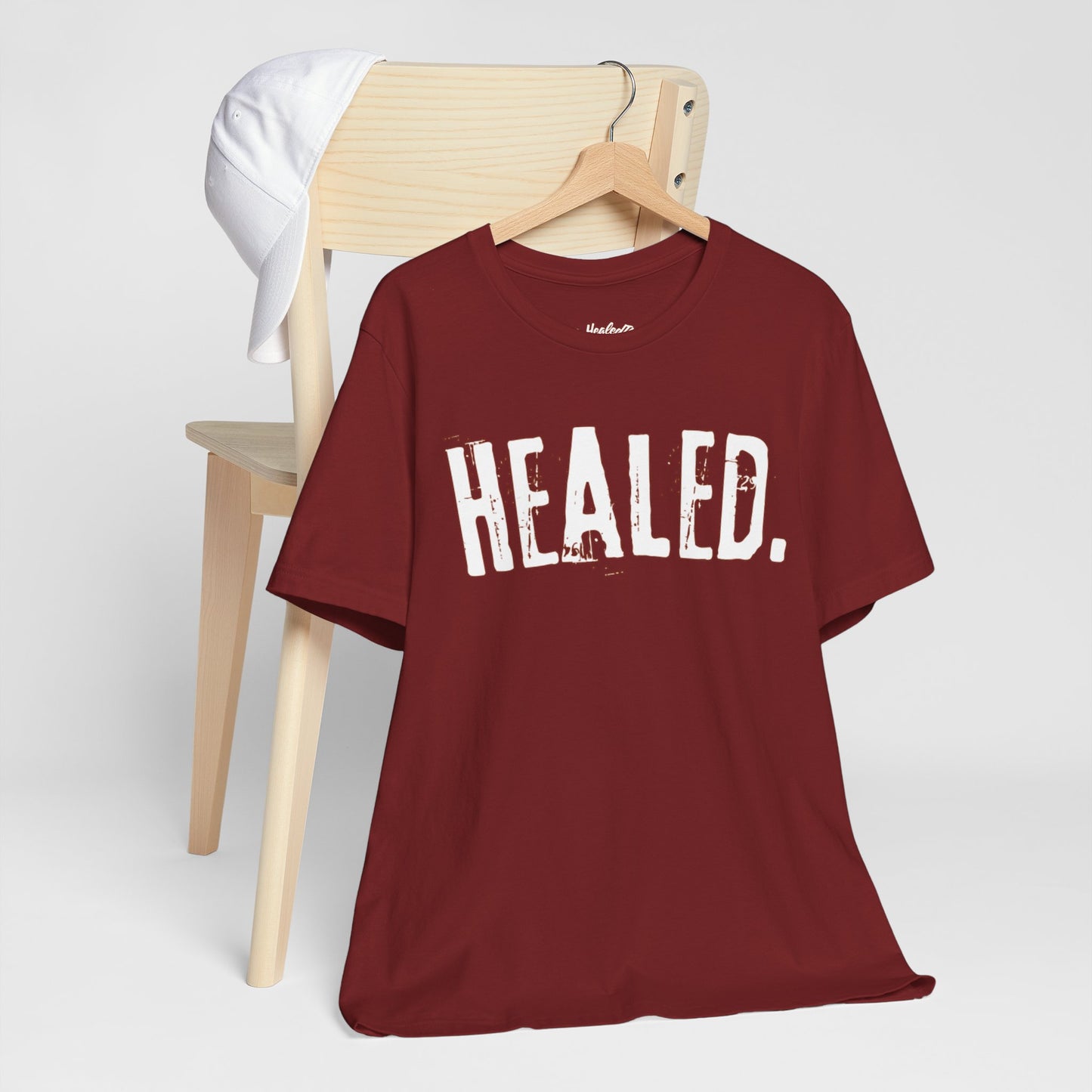 Healed - Signature Tee - Burgundy/White
