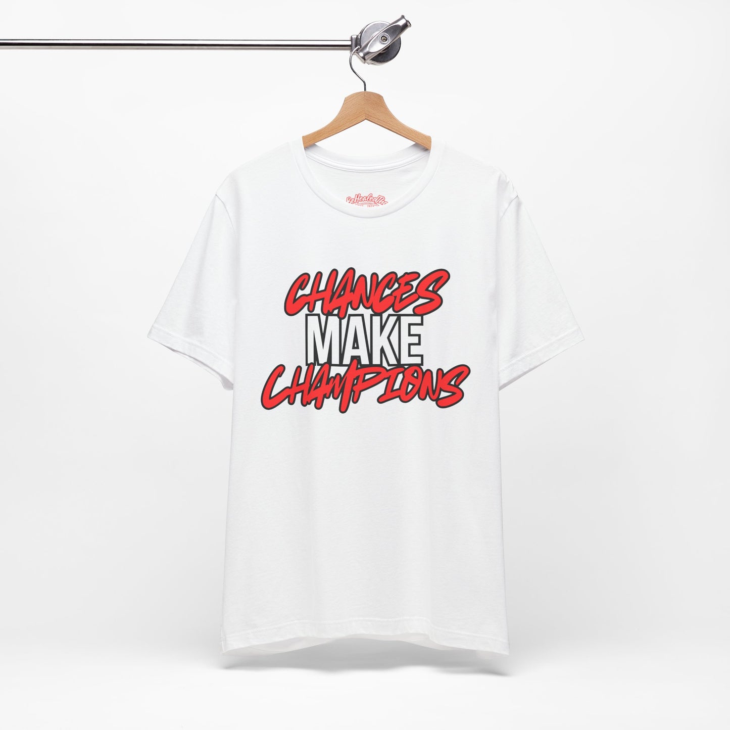 Chances Make Champions Tee - White/Red