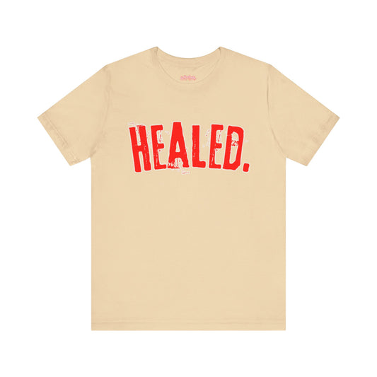 Healed - Signature Tee - Beige/Red