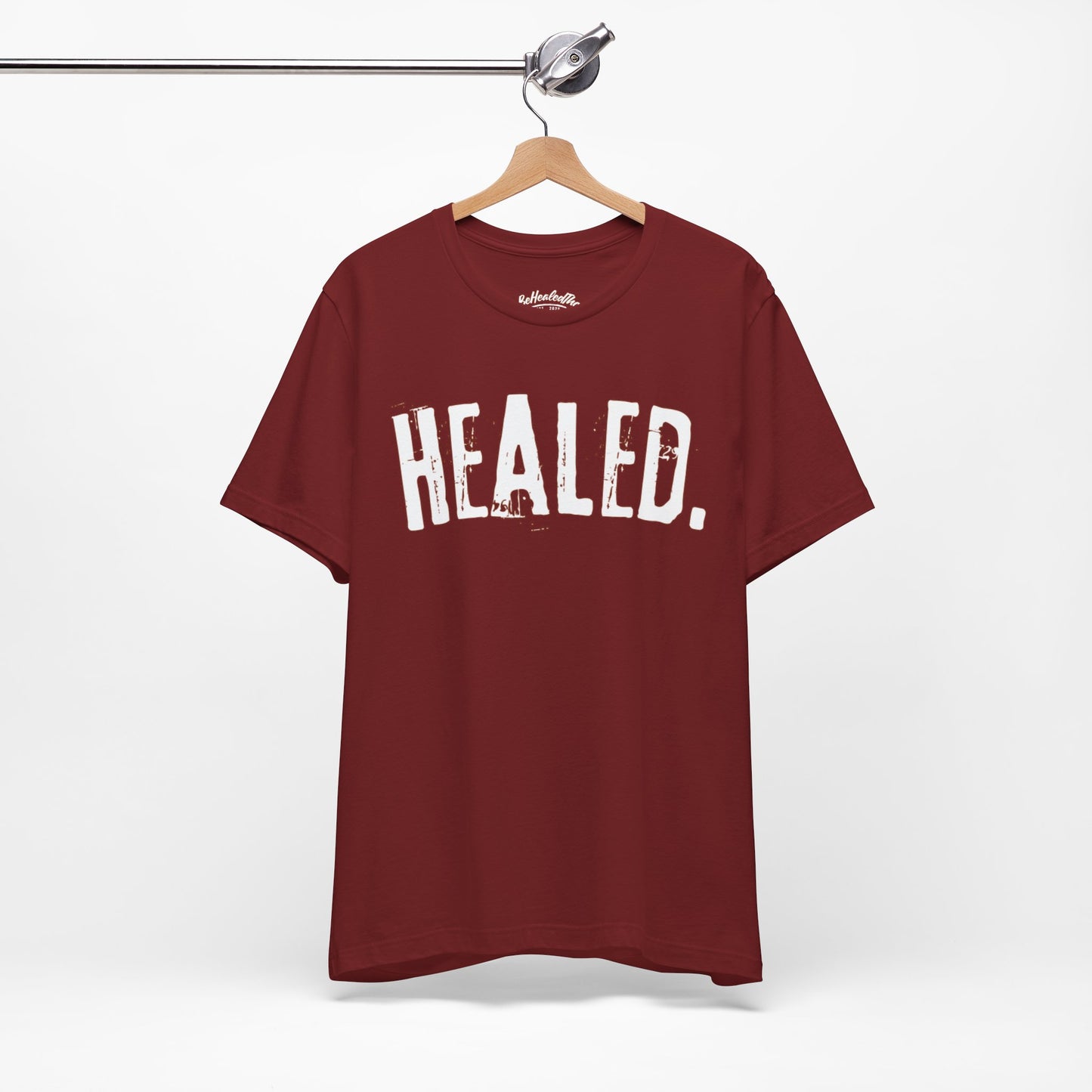 Healed - Signature Tee - Burgundy/White