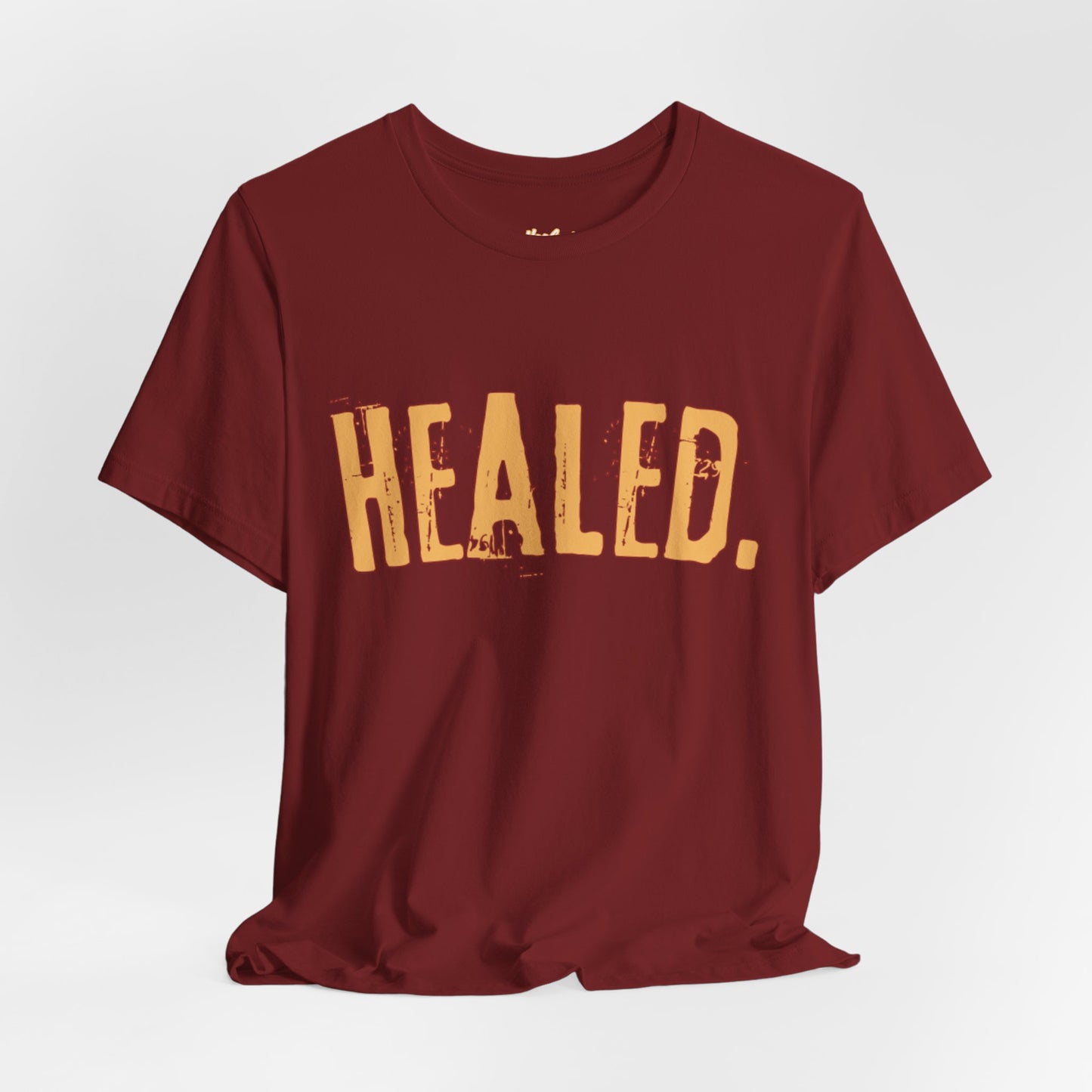Healed - Signature Tee - Burgundy/Yellow