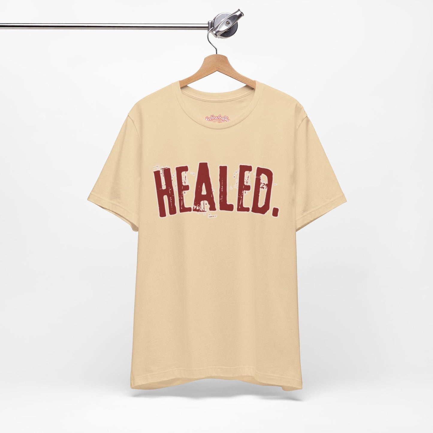 Healed - Signature Tee - Soft Cream/Burgundy
