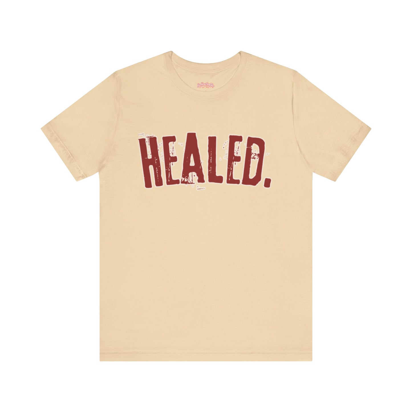 Healed - Signature Tee - Soft Cream/Burgundy