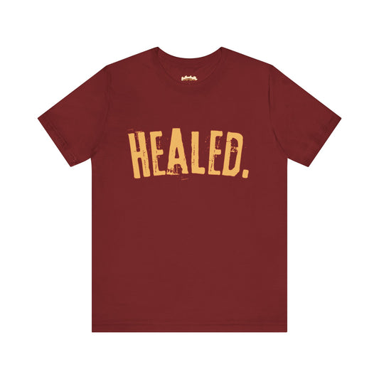 Healed - Signature Tee - Burgundy/Yellow