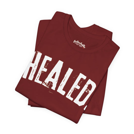 Healed - Signature Tee - Burgundy/White