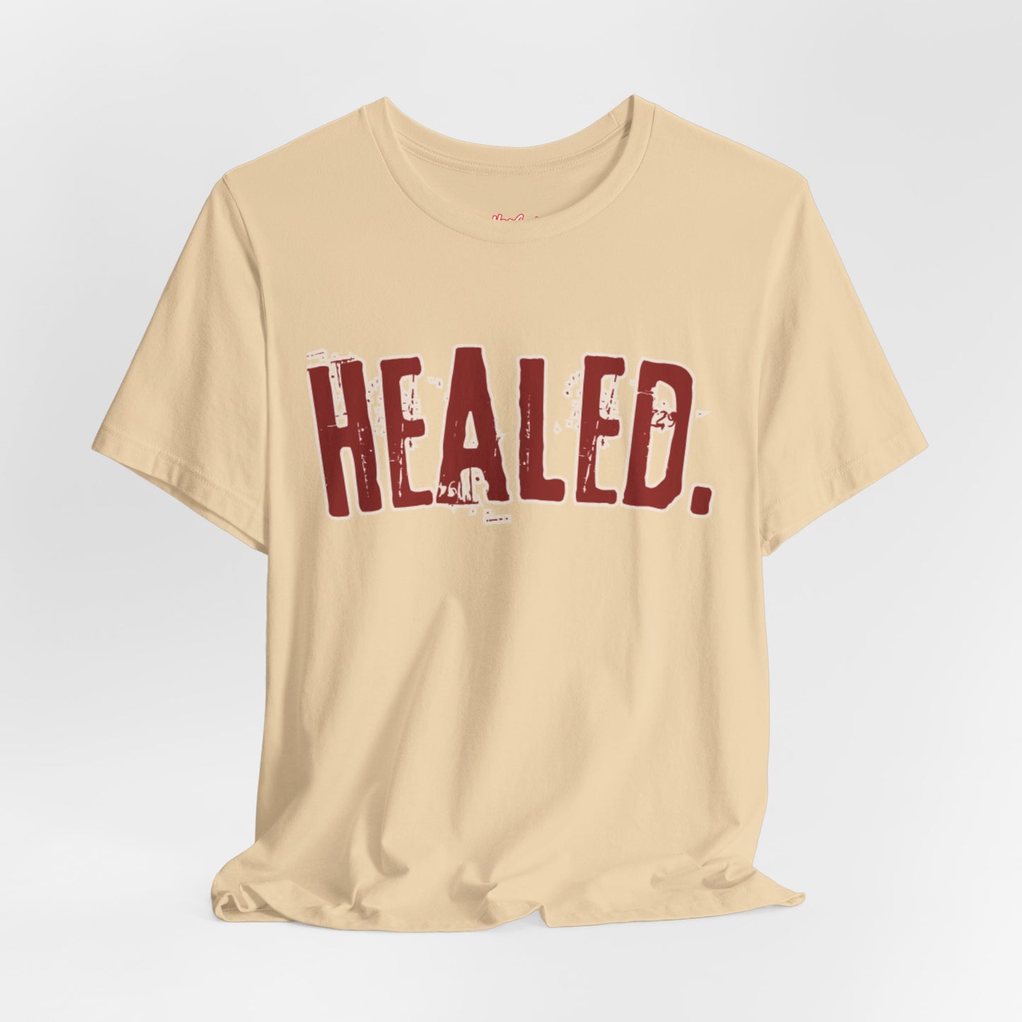 Healed - Signature Tee - Soft Cream/Burgundy