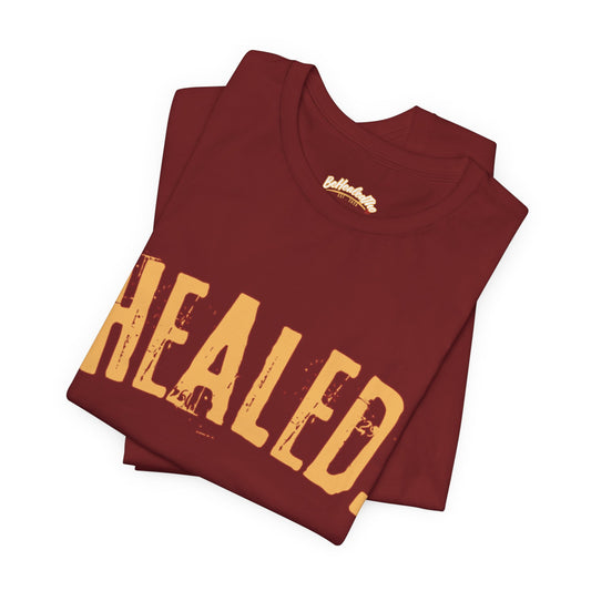 Healed - Signature Tee - Burgundy/Yellow